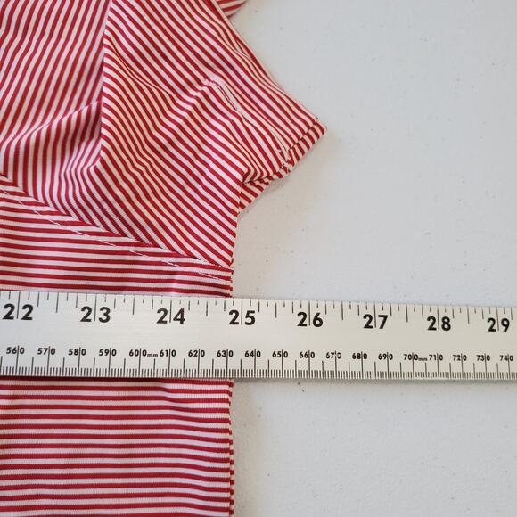 Chick-fil-A Polo Shirt Mens 2XL Red White Stripe OOBE Team Style HydroChill - Picture 6 of 8